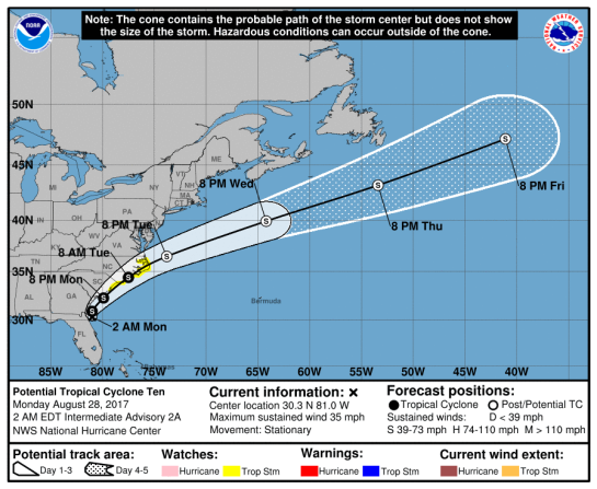 054800_5day_cone_with_line_and_wind PTC10 NHC